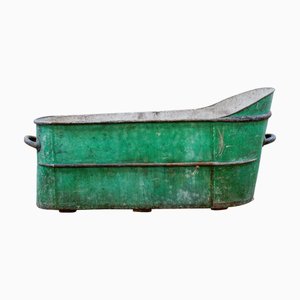 Grüner grüner französischer Napoleon III Garten Badewannenübertopf, 1800er