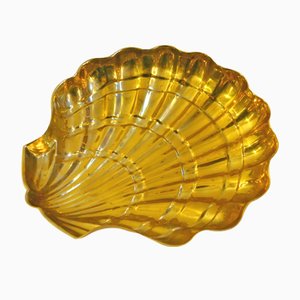 Vintage Large Clam Shell Bowl in Brass