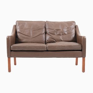 Model 2208 Leather Sofa by Børge Mogensen for Fredericia, 1960s