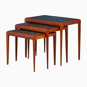 Ensemble De 3 Tables Gigognes En Bois Marqueté Style Louis XV - Occasion