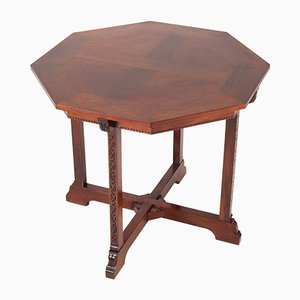 Mahogany Dutch Arts & Crafts Table by Willem Haver for J.A.Huizinga, 1900s