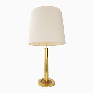 Lámpara de mesa ajustable de latón dorado, años 70