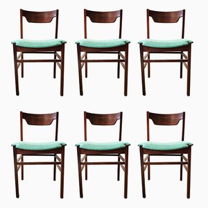 Italian Teak Chairs, 1970s, Set of 6
