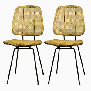 Cane Chairs by Dirk Van Sliedregt for Rohé Noordwolde, 1950s, Set of 2