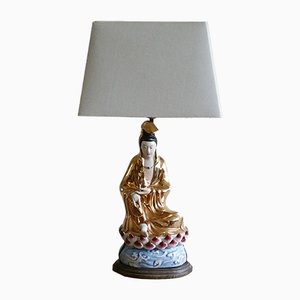 Chinese Porcelain Figural Table Lamp, 1950s