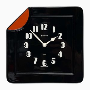 Horloge Murale Avec Baromètre JUNGHANS Electronic Vintage - Bois Foncé - Rare
