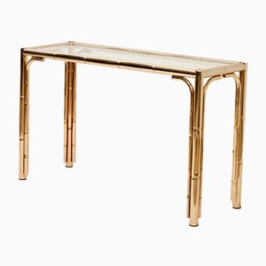 Table Console avec Faux Bambou, 1970s