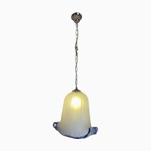 Pied De Lampe En Verre De Murano Avec Paillettes Dorées - Années 1950 - Pièce Vintage Décorative