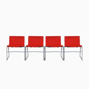 Chaises par Massimo & Lella Vignelli pour Knoll, 1980s, Set de 4