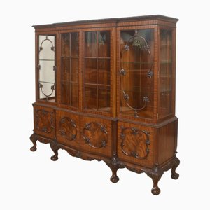 Vitrine Bombé Néerlandaise Rococo Revive 1890 avec Médaillon Sculpté - En vente sur France