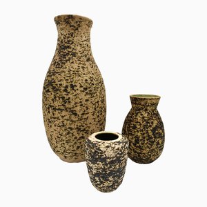 Vase Bougeoir En Poterie Brutaliste Pieter Groeneveldt - Années 60 - Belgique - Occasion En Bon état