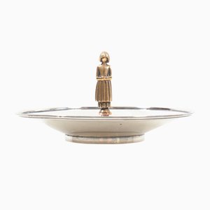 Danish Art Deco Biscuit Bowl by Johannes Siggard for Carl M. Cohr, 1929