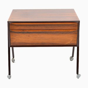 Mid-Century Sewing-Trolley in Rosewood