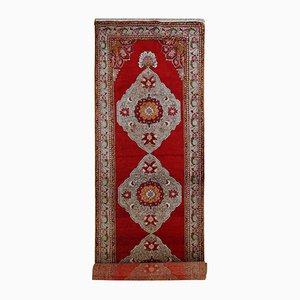 Vintage Handmade Turkish Oushak Runner, 1940s