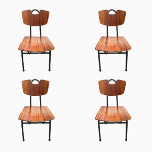 Prefacto Side Chairs by Pierre Guariche for Airborne, 1951, Set of 4