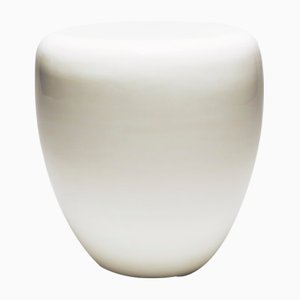 Dot Side Table or Stool in Milky White by Reda Amalou