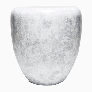 Dot Side Table or Stool in White Eggshell by Reda Amalou