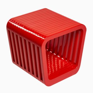 Link Stool or Coffee Table in Red by Reda Amalou