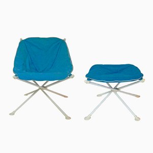 Set of Sun Day Garden Chair and Stool by Simon Desanta for Rosenthal, 1980s