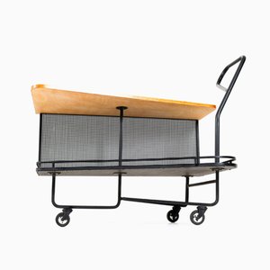 French Mid-Century Modern Extra Dry Serving Trolley by Mathieu Matégot, 1952