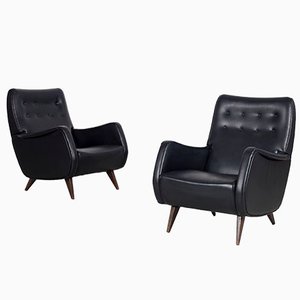 Italian Lounge Chairs, 1950s, Set of 2