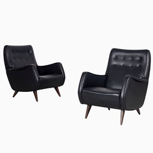 Set of Italian Lounge Chairs, 1950s