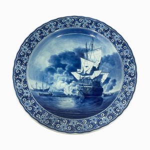 German Wall Plate attributed to Jean Baptist Stahl for Mettlach