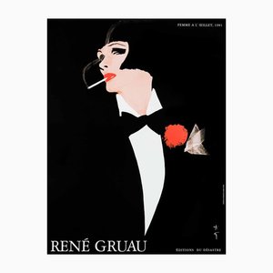 Affiche Originale en Sérigraphie Sans Titre par René Gruau, 1990s