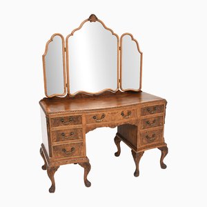 green emerald velvet dress Handcrafted Grand Wooden Vanity Dressing Table
