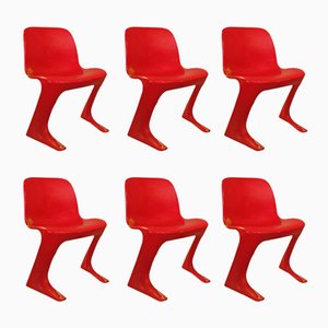 Z Chairs by Ernst Moeckel & Siegfried Mehl for VEB Petrochemisches Kombinat Schwedt, 1960s, Set of 6