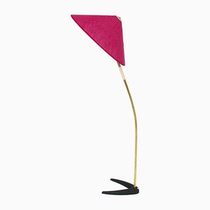 Floor Lamp with Raspberry Colored Shade from Kalmar, 1950s