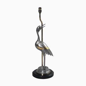 Heron Chrome & Brass Table Lamp, 1970s