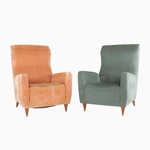 Set of Italian Lounge Chairs, 1950s