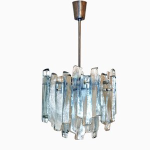 Fuente Glass Pendant Lamp from Kalmar, 1960s