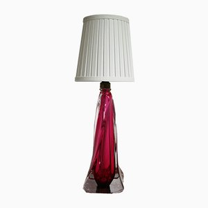 Mid Century Pink Crystal Table Lamp From Val Saint Lambert 1960s Mid Century Pink Crystal Table Lamp From Val Saint Lambert 1960s