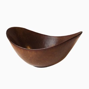 Biomorphic Hares Fur Glaze Bowl by Gunnar Nylund for Rörstrand, 1950s