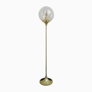 Floor Lamp with Trumpet Foot in Brass from Doria Leuchten, 1960s