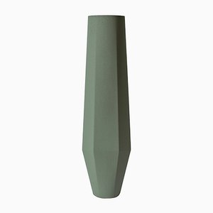 Vaso grande Marchigue in cemento verde di Stefano Pugliese per Crea Concrete Design