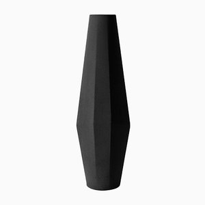 Small Marchigue Vase in Black Concrete by Stefano Pugliese for Crea Concrete Design