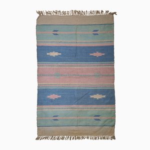 Handgefertigter indischer Vintage Dhurri Kilim, 1960er