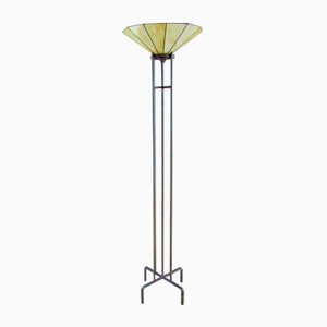 Art Deco Glass Floor Lamp, 1940s