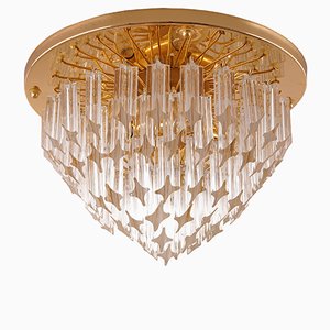 Mid-Century Flush Mount with Murano Glass from Venini