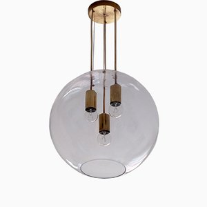 Suspension en Verre et Laiton, Suède, 1960s