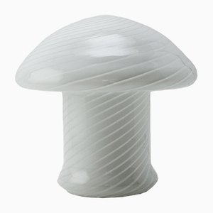 Große Italienische Gewirbelte Glas Mushroom Tischlampe für Vetri, 1960er