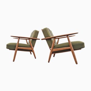 Poltrone Cigar in quercia di Hans Jørgen Wegner per Getama, anni '50