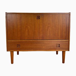 Vintage Scandinavian Low Cabinet with Drop-Down Door, 1960s for