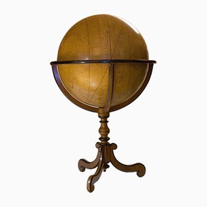 Large 18th Century French Hand Painted Terrestrial Globe