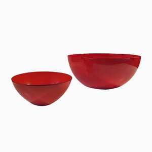 Finnische Emaille Schalen von Kaj Franck für Finel, 1950er, 2er Set