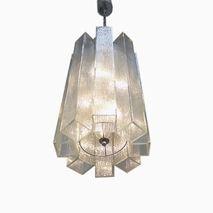 Lampe à Suspension en Verre de Doria, 1970s