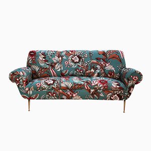 Sofá italiano vintage curvado